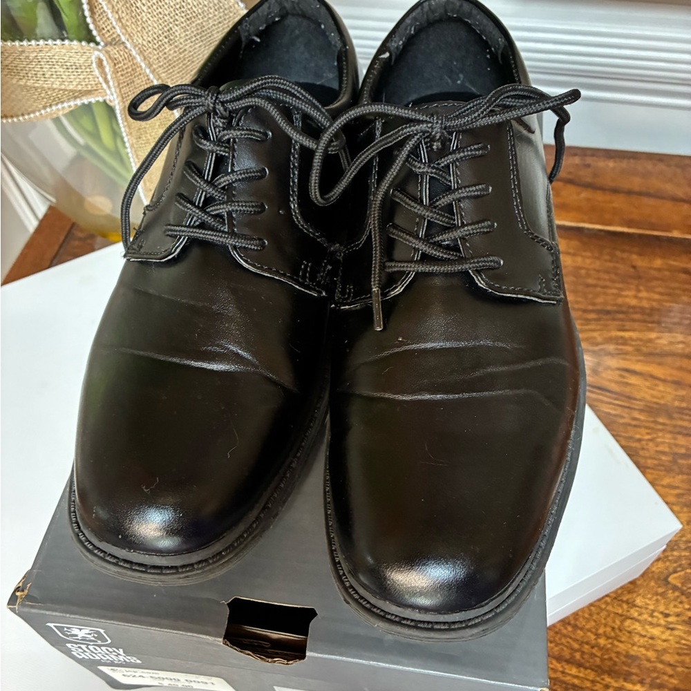 Stacy Adams Black leather Lace-Up Dress Shoes